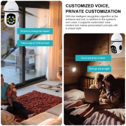 5GWiFi e27 Bulb Camera Indoor Monitoring Home Security Baby Monitor Full Color Automatic Human Tracking Safety Protector