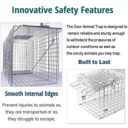 BRIEFNESS Animal Trap Animal Trap Cage Small Humane Capture Release Live Animal Trap Mouse Trap Rabbit Cage Mesh Rat Trap
