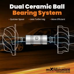 T25 T28 Turbo GT2871 GT2860 Dual Ball Bearing Racing Turbocharger w/ Wastegate