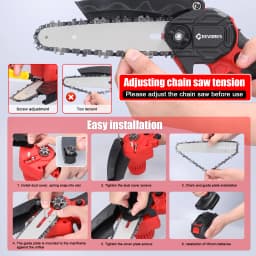 21V 6inch Electric Pruning Saw Portable One-handed Wood Splitting Chainsaw Woodworking Tool for Garden Orchard Cutting Trimming
