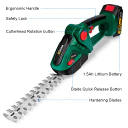 Gisam 2 in 1 Electric Hedge Trimmer 20000rpm Handheld Household Lawn Mower Garden Scissors Power Tool For Makita 18V Battery Pin