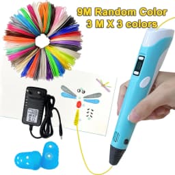 3D Printing Pen Drawing Pen with LCD Screen with 9M PLA Compatible PLA Filament Toy Children Safe Painting DIY Birthday Gift