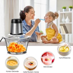 BRIEFNESS Stainless Steel Electric Meat Grinders,Multifunctional as Vegetable Slicer,Chopper Crusher,Ideal Kitchen Appliance