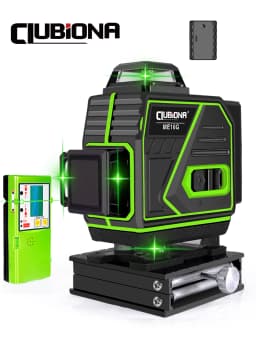 Clubiona 4D 16 Lines Laser Level 1PCS battery  with receiver Remote Pulse Mode Super Powerful Green Beams Professional level