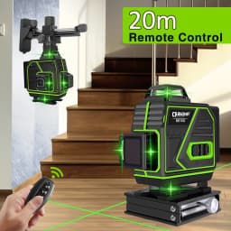 Clubiona 4D 16 Lines Laser Level 1PCS battery  with receiver Remote Pulse Mode Super Powerful Green Beams Professional level