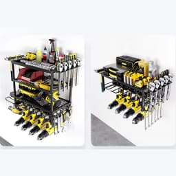 Power Tool Organizer Wall Mount, Heavy Duty Garage Tool Organizers And Storage Rack, 2 Layers/4 Layers Metal Tool Organizer
