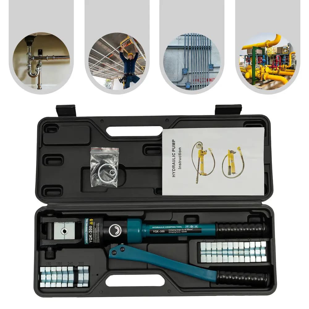 Hydraulic Crimping Gripper 16 to 300mm ² Crimping Latticing Hand Operated Hydraulic Crimping Tool with 11 Pairs of Dies