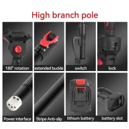 ONEVAN 3in1 Electric High Branch Saw 20000RPM Cordless Telescoping High Pruning Shear Garden Power Tool For ONEVAN 18V Battery