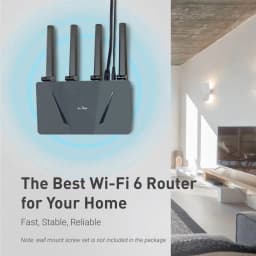 GL.iNet GL-AX1800(Flint) WiFi 6 Router -Dual Band Gigabit Wireless ,5 x 1G Ethernet Ports ,Amazing OpenVpn&WireGuard Speed