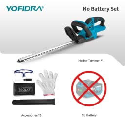 YOFIDRA 2000W 15000RPM Cordless Electric Hedge Trimmer Pruning Saw Lawn Mower Garden Trimming Power Tools For Makita Battery Pin