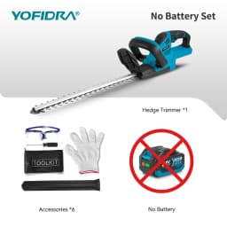 YOFIDRA 2000W 15000RPM Cordless Electric Hedge Trimmer Pruning Saw Lawn Mower Garden Trimming Power Tools For Makita Battery Pin