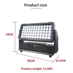 AICPOSE LED DMX 60x10W 4in1 RGBW Wall Wash Lights Outdoor IP65 LED City Color Light Stage Performance Party Light