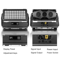 AICPOSE LED DMX 60x10W 4in1 RGBW Wall Wash Lights Outdoor IP65 LED City Color Light Stage Performance Party Light