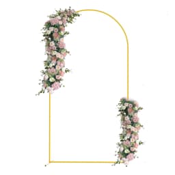 6.6/7.2ft Wedding Arch back drop Stand Square Gold Metal Arch back drop For Wedding Ceremony Outdoor Flower ball Arch
