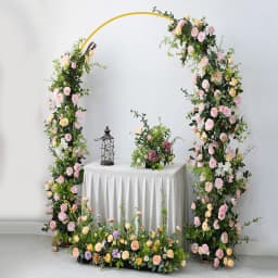6.6/7.2ft Wedding Arch back drop Stand Square Gold Metal Arch back drop For Wedding Ceremony Outdoor Flower ball Arch