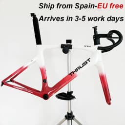 Thrust Carbon Frame Disc Brake AERO Road Bicycle Frameset Bike Race BSA T47 Full Internal Cable With Handlebar DI2 UPGRADED EPS