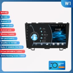 9" Hizpo 2Din Android14 Car Radio for Honda CRV CR-V 2007 - 2011 4G BT CarPlay Android Auto RDS DSP GPS Snapdragon 6115 360° CAM