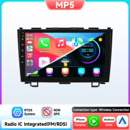 9" Hizpo 2Din Android14 Car Radio for Honda CRV CR-V 2007 - 2011 4G BT CarPlay Android Auto RDS DSP GPS Snapdragon 6115 360° CAM