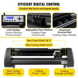SucceBuy 28in Vinyl Cutter Machine Vinyl Plotter LCD Display with SignCut Software