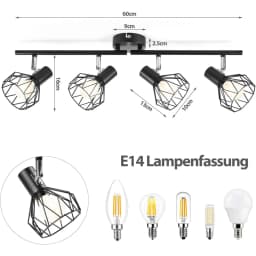 LED Ceiling Spotlight E14 350° Swivel Wall & Ceiling LED Spot Lamp for Kitchen/Living Room/Bedroom