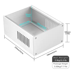 Nobsound Aluminum Chassis Amplifier Enclosure DIY Amp Metal Case 168×229×100mm