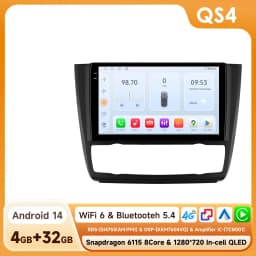 Hizpo Android 14 Car Multimedia Radio For BMW 1-Series 1 Series E87 E81 E82 E88 2004 - 2011 4G GPS Video PLayer Navi Carplay DSP