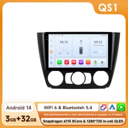 Hizpo Android 14 Car Multimedia Radio For BMW 1-Series 1 Series E87 E81 E82 E88 2004 - 2011 4G GPS Video PLayer Navi Carplay DSP