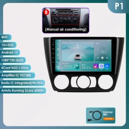 Hizpo Android 14 Car Multimedia Radio For BMW 1-Series 1 Series E87 E81 E82 E88 2004 - 2011 4G GPS Video PLayer Navi Carplay DSP