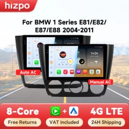 Hizpo Android 14 Car Multimedia Radio For BMW 1-Series 1 Series E87 E81 E82 E88 2004 - 2011 4G GPS Video PLayer Navi Carplay DSP