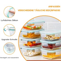 SIAZIH Rectangular Borosilicate Glass Food Storage Container With Lid Microwave Heating Sealed Household Lunch Box Refrigerated