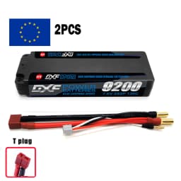 DXF 2S Lipo Battery 7.6V 130C 9200mAh 5mm T Plug Hardcase For 1/10 Buggy Truggy Offroad Boat Car Boat Truck RACING Helicopter