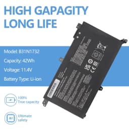 Oyomba B31N1732 Battery for ASUS X571GT X571GD X430FN X430FA X430UA VivoBook S14 S430FA S430FN S430UA S430UAN S430UA-EB015T