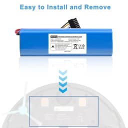 Aleaivy 6500mAh Battery Replacement For CECOTEC CONGA 5090 5490 6090 7090 Robot Vacuum Cleaner 18650 Battery Pack Accessories