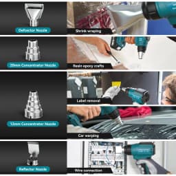 Cordless Heat Gun For Electronic Repair Tools For Makita 18V Battery For Shrinking Phone Repair 4pcs Nozzles For BL1830 Battery