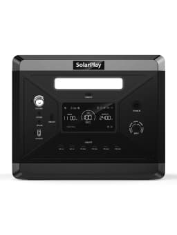 SOLARPLAY Camping Portable Power Station Solar Generator 2400W 2160WH AC-Steckdosen 12 Output Ports Fully Charged In 1.5 Hours