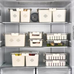 4 Pack Fridge Organizer Stackable Refrigerator Organizer Bins with Lids BPA-Free Fridge Organizers and Storage Containers