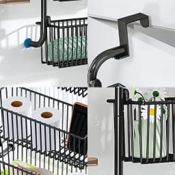 6 Layer Door Hanging Storage Basket No Need To Drill Holes For Storing Household Item Clothing Toys Bathroom Shelf Organizer