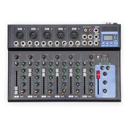 7-Kanal Professional Audio-Mixer, 7 Kanal Sound Mixing Console Digitaler Audio Mixer Stereo DJ Mixer Soundboard Konsole