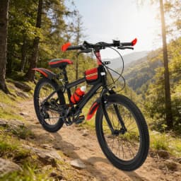 20" 7 Speeds Mountain Bike for Kids, Adjustable Height MTB Bicycle , Kids Bike for Boys Girls 1.3-1.5m with Dual-Disc Brake