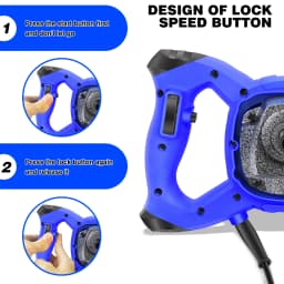 2600W Handheld Paddle Mixer, 6-Speed Electric Mortar Mixer for Plaster, Grout & Paint – Corded 230V UK Plug