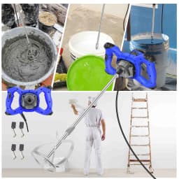 2600W Handheld Paddle Mixer, 6-Speed Electric Mortar Mixer for Plaster, Grout & Paint – Corded 230V UK Plug