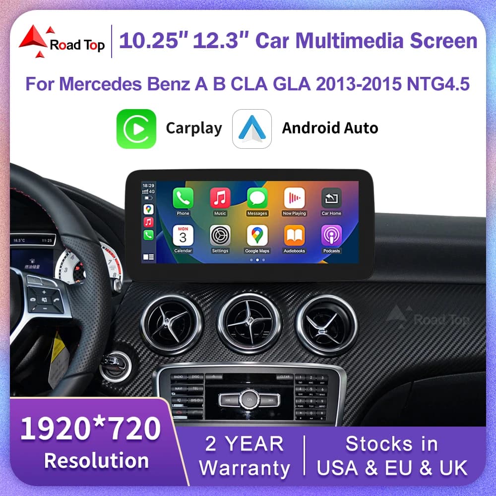 Wireless Carplay Linux Touch Screen for Mercedes Benz A B Class CLA GLA W176 W246 2013-2015 NTG4.5 Android Auto Radio Multimedia