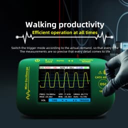 BSIDE Mini Handheld Digital Oscilloscopes 48MS/s Sampling Rate 10MHz Analog Bandwidth Support Firmware Upgrade Waveform Storage