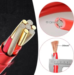 Car Jump Leads - Robust Jumper Cable Car 1500A 4/6M w/ Strong Clamps, Car Starter Cable for Petrol and Diesel Cars, Vans, Trucks