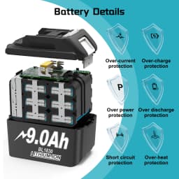 For Makita 18V 6.0Ah 9.0Ah Lithium-ion Replacement Battery Compatible For Makita BL1830 BL1840 BL1860 BL1890 Power Tools