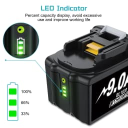 For Makita 18V 6.0Ah 9.0Ah Lithium-ion Replacement Battery Compatible For Makita BL1830 BL1840 BL1860 BL1890 Power Tools