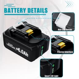 For Makita 18V 6.0Ah 9.0Ah Lithium-ion Replacement Battery Compatible For Makita BL1830 BL1840 BL1860 BL1890 Power Tools