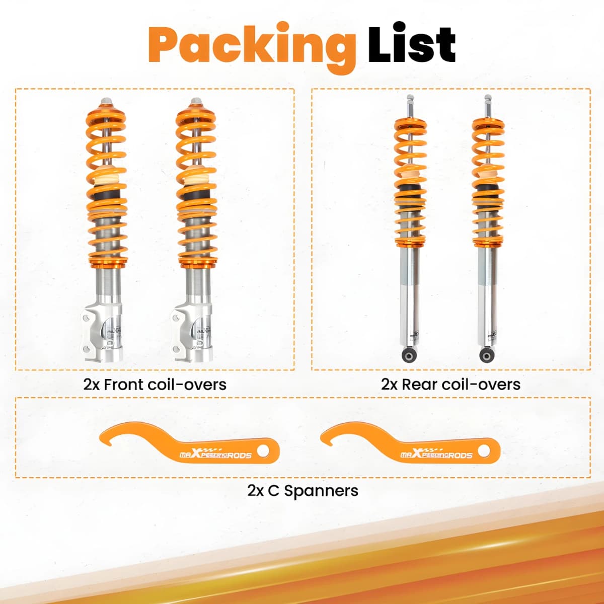 Coilovers, Suspension Struts For VW Golf MK2 all models 83-92 for VW Golf MK2 / MK3 Volkswagen Corrado 1989-1995