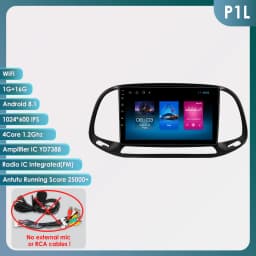 Hizpo AI Voice Autoradio Radio For Fiat Doblo 2015 - 2019 4G Car Multimedia GPS 2din Wireless CarPlay Android Auto Navigation BT