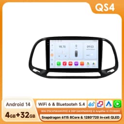 Hizpo AI Voice Autoradio Radio For Fiat Doblo 2015 - 2019 4G Car Multimedia GPS 2din Wireless CarPlay Android Auto Navigation BT